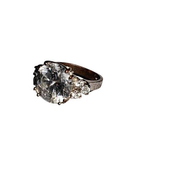 Silver Ring with Large Stone - Picture 1 of 5